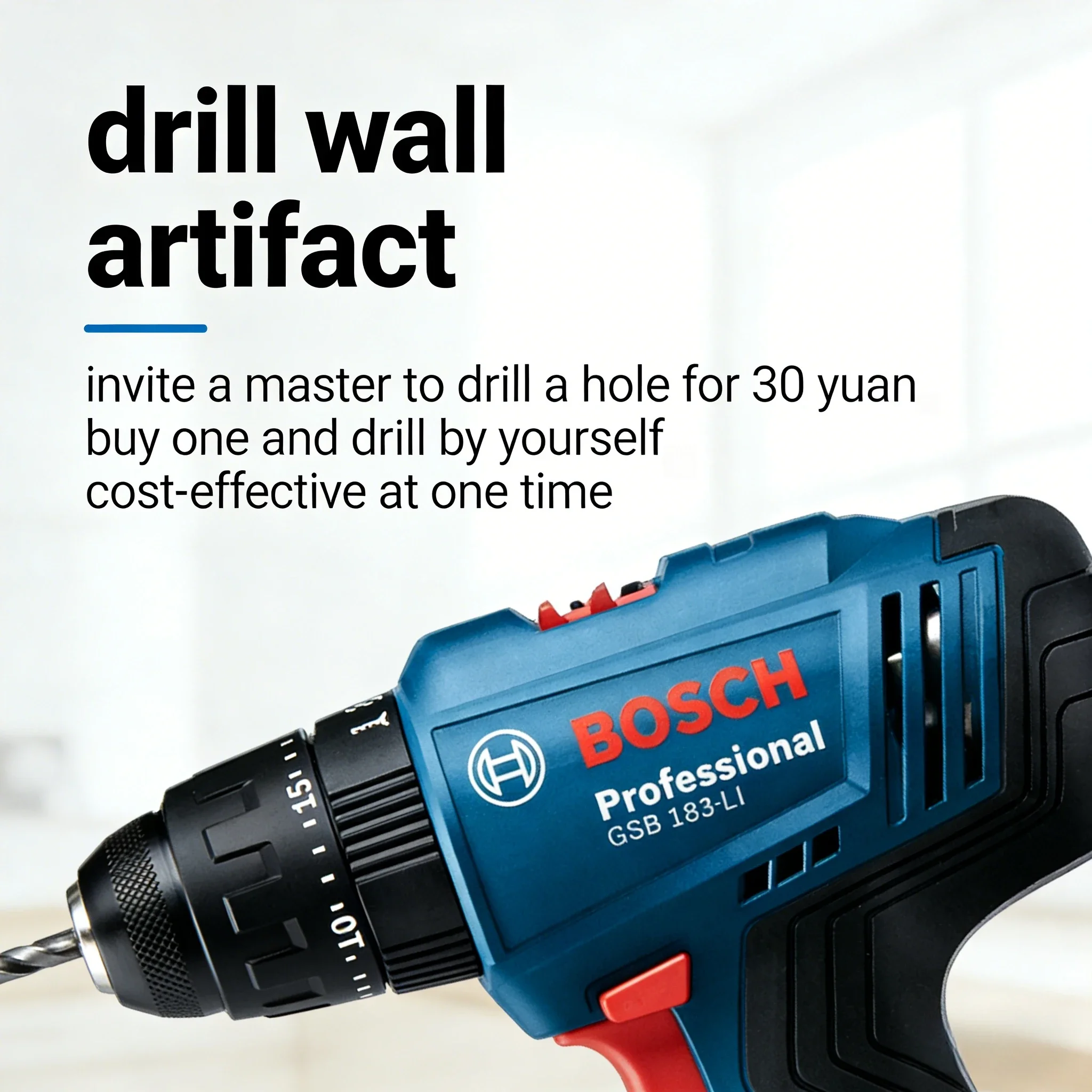 Brushless Cordless Electric Drill 18V - Bosch GSB183-LI 18V Şarjlı Darbeli Matkap,