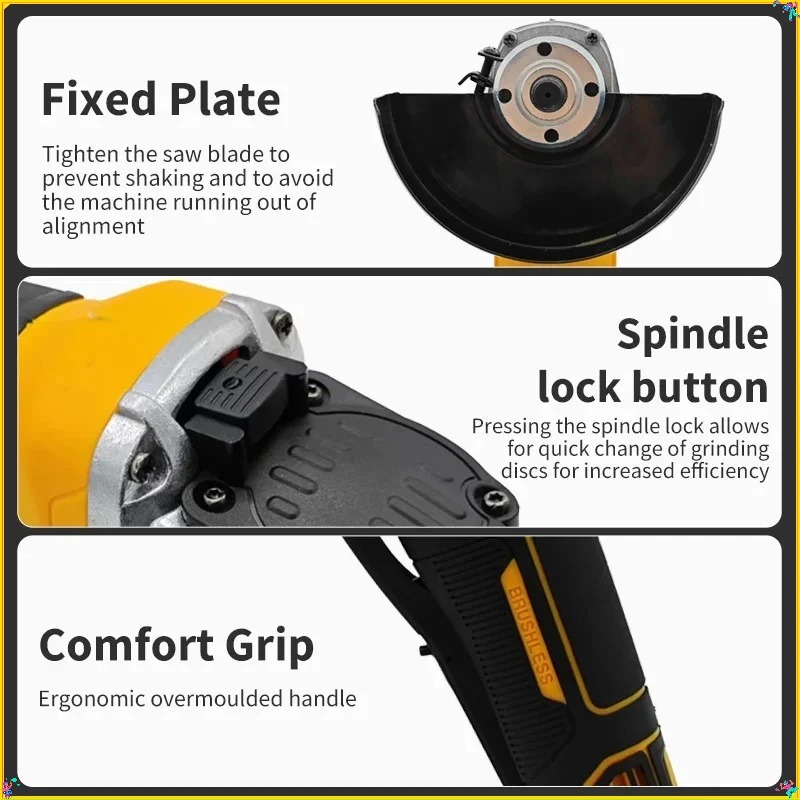 Dewalt 125 mm Düz Başlı Açılı  - Brushless Angle Grinder Battery Powered incelemesi ve fiyatı