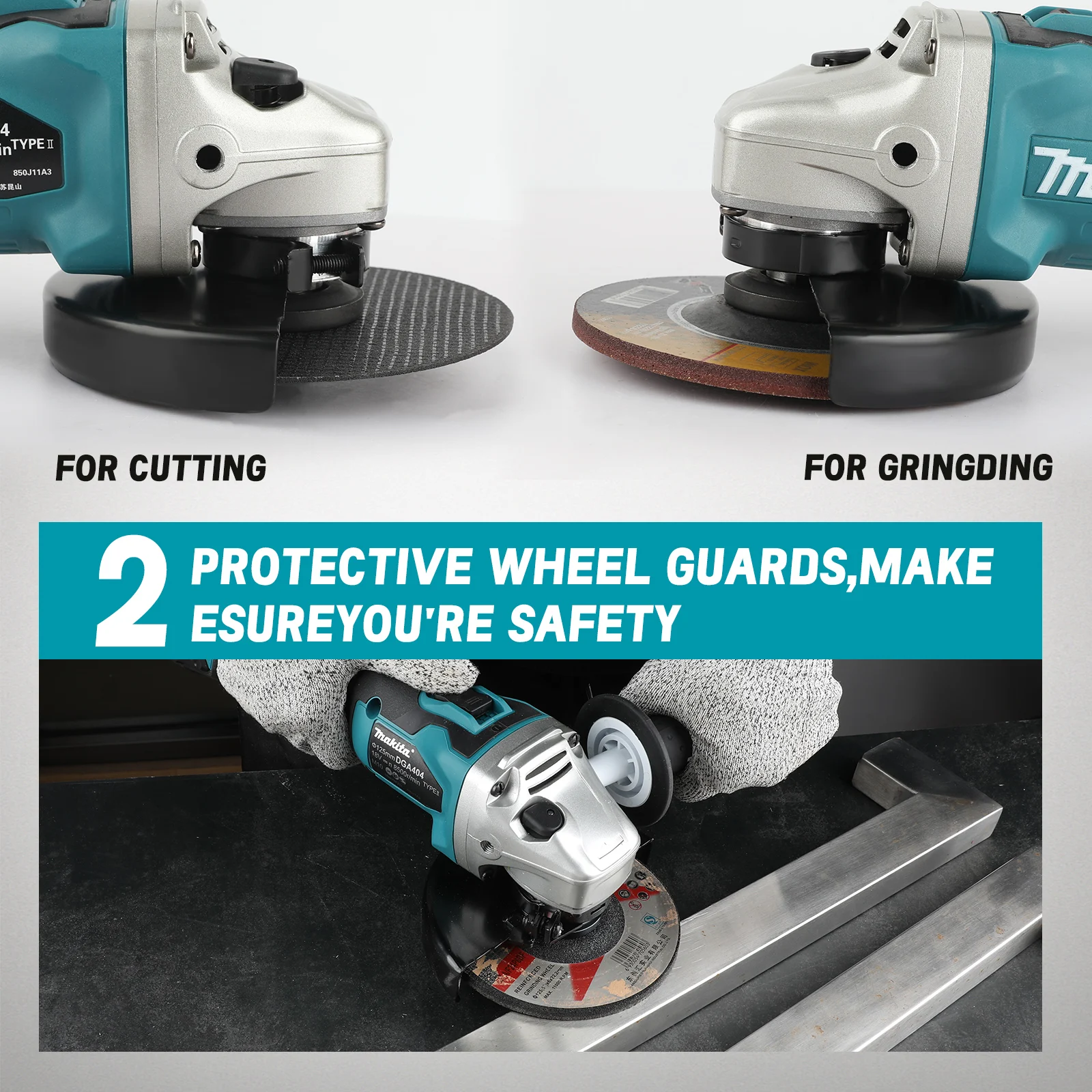 DGA404 100/125 mm Fırçasız Lit - Brushless Angle Grinder Battery Powered incelemesi ve fiyatı