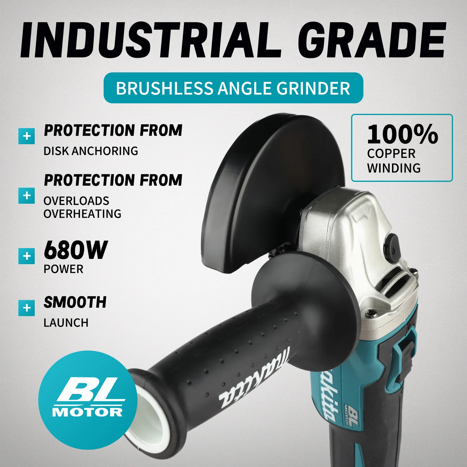 DGA404 100/125 mm Fırçasız Lit - Brushless Angle Grinder Battery Powered incelemesi ve fiyatı