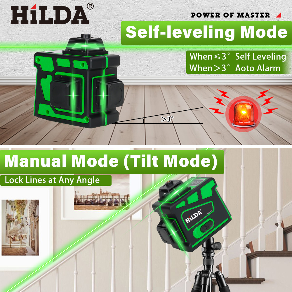 HILDA 16/12 Çizgili Süper Güçl - Laser Level 16 Lines 4D Green incelemesi ve fiyatı